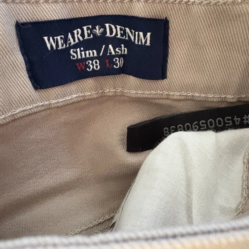 Buffalo David‎ Bitton Slim Ash Stretch Jeans Mens 38x30 Ash Beige